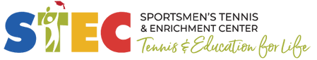 Logo of CampDoc customer Sportsmen's Tennis & Fitness Camp, featuring a colorful design with a blue 'S', green 'T', yellow 'E', and red 'C' representing the abbreviation of the sports youth program.
